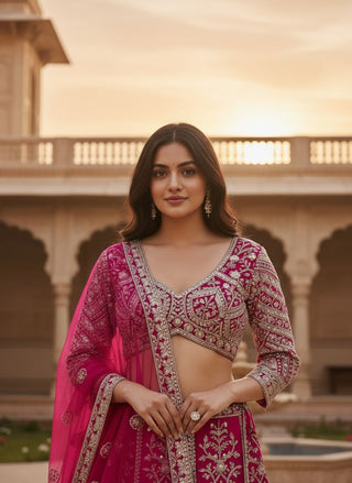 lehenga-choli-dupatta-set-butterfly-net-sequins-codding-embroidery-work-color-magenta-4