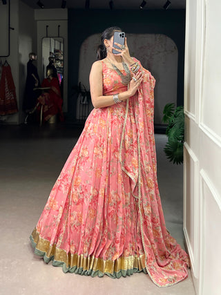 lehenga-choli-dupatta-set-chiffon-zari-floral-foil-print-embossed-design-gotta-patti-lace-work-color-pink-3