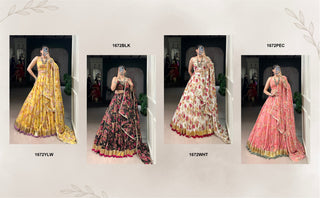 Ship From India! Varman Lehenga For Women Ready To Wear Lehenga Choli Dupatta Set Chiffon With Floral And Foil Print Work Party Wear Fully Stitched Blouse, Listing ID: PRE10012723216666