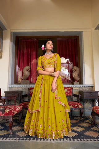 lehenga-choli-dupatta-set-georgette-sequins-thread-embroidery-work-color-muddy-yellow-1