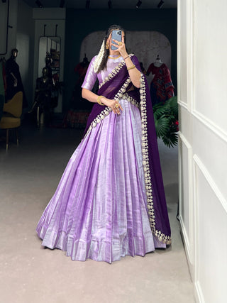 lehenga- choli-dupatta-set-jacquard-silk-weaving-work-color-purple-1