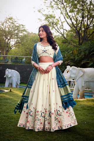 lehenga- choli -dupatta-set-khadi-cotton-sequence-thread- embroidery-print-work-color-off-white-1