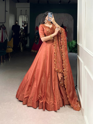 lehenga- choli-dupatta-set-korean-pure-tussar-sequence-embroidery-work-color-pele-red-5