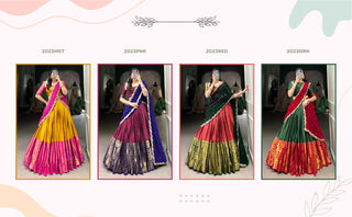 lehenga-choli-dupatta-set-narayan-pattu-zari-weaving-sequence-embroidery-work