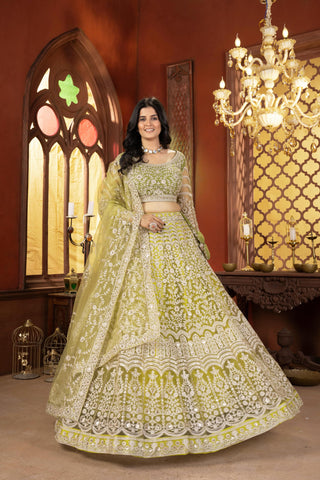 lehenga- choli -dupatta-set-net-embroidery-sequence-work-color-green-1