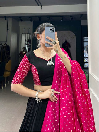 lehenga- choli -dupatta-set-pure-chanderi-zari-weaving-with-gota-patti-lace-work-color-black-5