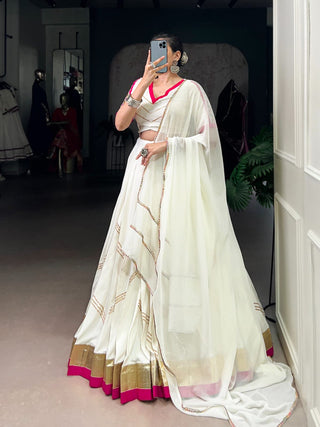 lehenga- choli -dupatta-set-pure-rayon-embossed-design-with-gota-patti-lace-work-color-white-1