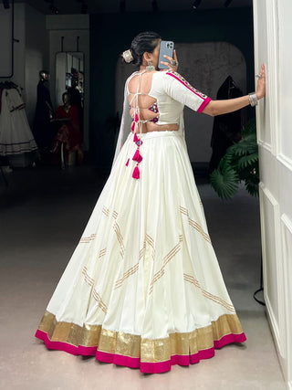 lehenga- choli -dupatta-set-pure-rayon-embossed-design-with-gota-patti-lace-work-color-white-4