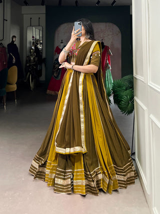 lehenga- choli -dupatta-set-pure-rayon-sequins-lace-with-gota-patti-lace-work-color-brown-4