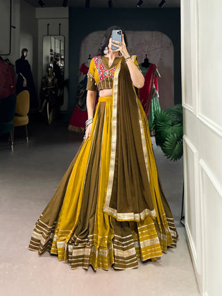 lehenga- choli -dupatta-set-pure-rayon-sequins-lace-with-gota-patti-lace-work-color-brown-8
