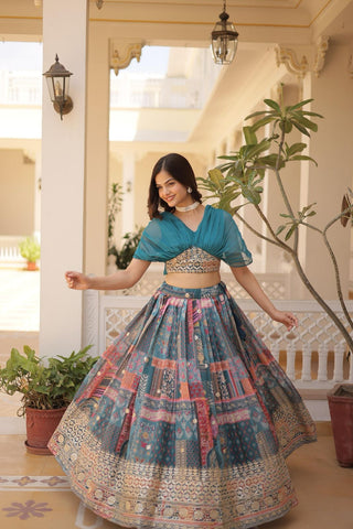 lehenga-choli-dupatta-set-russiansilk-digital-Print-foil-embroidery-work-color-blue-1