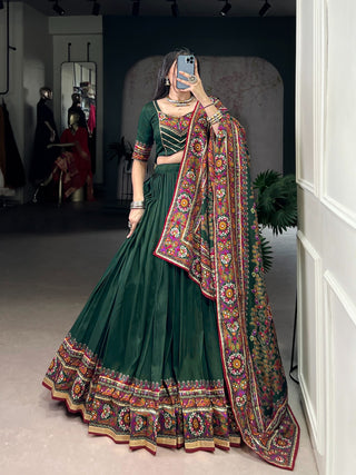 1-4 Days Delivery! Varman Navaratri, Garba Lehenga For Women Ready To Wear Lehenga Choli Dupatta Set Tasar Silk Party Wear Fully Stitched Blouse, Listing ID: 9988004708634