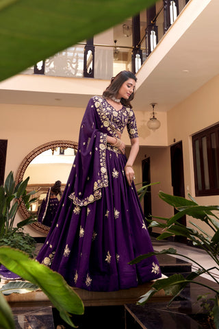 lehenga-choli-dupatta-set-vichitra-silk-pearl-coding-sequins-embroidery-work-color-purple-2