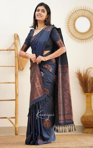 lichi-silk-jacquard-saree-color-navy-blue-2