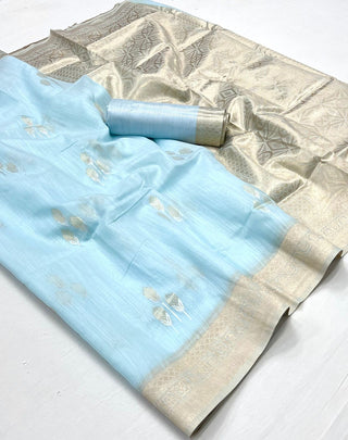 linen-cotton-handwoven-saree-with-multi-zari-work-color-blue-2