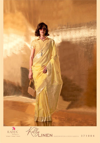 linen-cotton-handwoven-saree-with-multi-zari-work-color-yellow-1