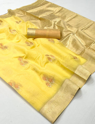 linen-cotton-handwoven-saree-with-multi-zari-work-color-yellow-2