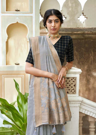     Analyzing image     linen-silk-saree-sequence-work-croatina-lace-color-grey-2