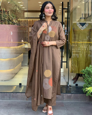mal-cotton-kurti-pant-dupatta-with-front-pleated-work-color-brown-2