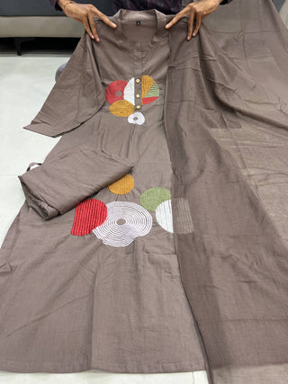 mal-cotton-kurti-pant-dupatta-with-front-pleated-work-color-brown-6