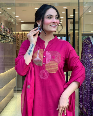 mal-cotton-kurti-pant-dupatta-with-front-pleated-work-color-rani-3