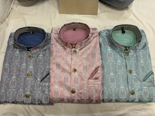 men-kurta-pyjama-koti-set-cotton-silk-jacquard-jari-work