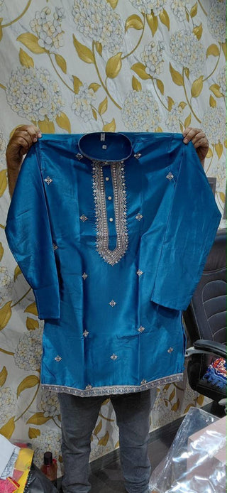 men-short-kurta-pyjama-set-color-blue