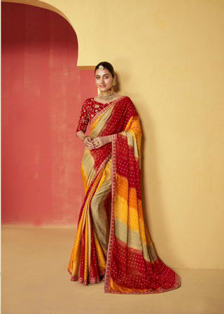 moss-silk-foil-print-coding-saree-color-red-yellow-1