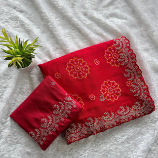 Ship From India! Varman Traditional Indian Saree for Women Ready to Wear Saree Mulmul Chinnon Party Wear Fully Stitched Blouse, Listing ID: PRE9947125907738