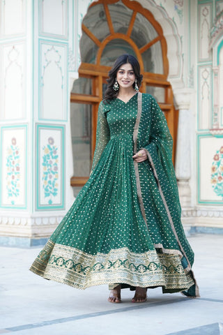 nylon-jacquard-butti-gown-dupatta-suit-set-embroidery-zari-sequins-work-color-green-1