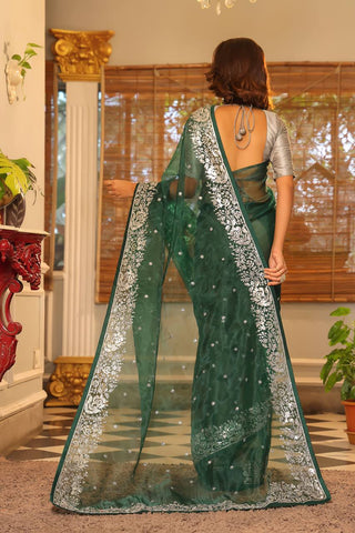 organza-silk-saree-sequence-embroidery-work-color-green-4