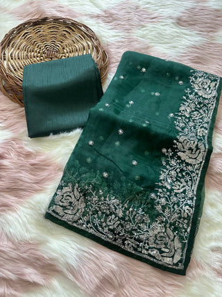 organza-silk-saree-sequence-embroidery-work-color-green-5