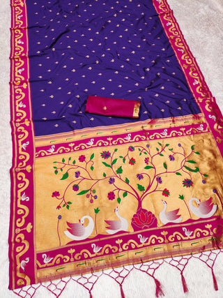 paithani-silk-sarees-gold-zari-meenakari-motifs-paithani-pallu-color-blue-purple