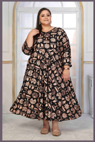 plus-size-premium-riyon-long-kurti-with-print-color-black-3