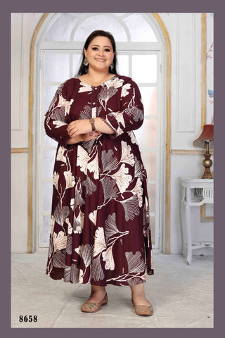 plus-size-premium-riyon-long-kurti-with-print-color-chocolate-1