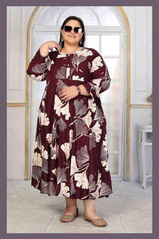 plus-size-premium-riyon-long-kurti-with-print-color-chocolate-2