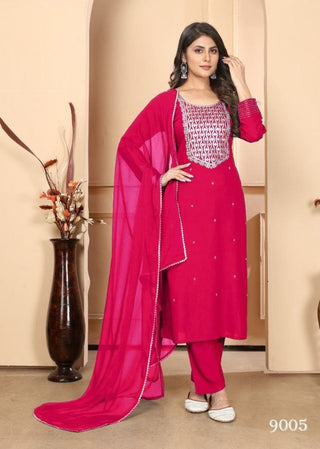 premium-riyon-kurti-pant-dupatta-set-sequence-embroidery-work-color-magenta-4