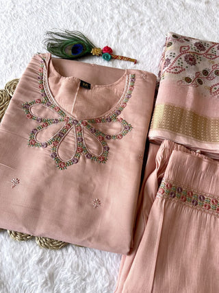 premium-roman-silk-kurti-pant-dupatta-set-embroidery-zari-print-work-color-blossom-3