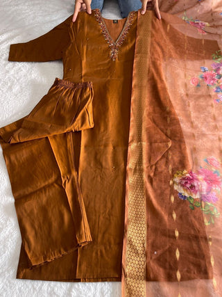 premium-roman-silk-kurti-pant-dupatta-set-embroidery-zari-print-work-color-dusty-orange-1