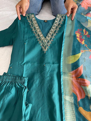 premium-roman-silk-kurti-pant-dupatta-set-embroidery-zari-print-work-color-greenish-blue-2