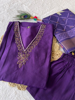 premium-roman-silk-kurti-pant-dupatta-set-embroidery-zari-print-work-color-purple-haze-1