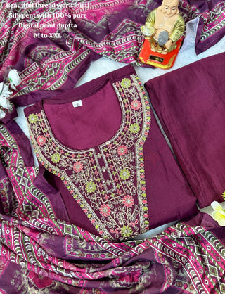 premium-roman-silk-kurti-pant-dupatta-set-with-embroidery-print-work-color-maroon-4