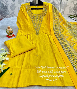 premium-roman-silk-kurti-pant-dupatta-set-with-embroidery-print-work-color-yellow-1