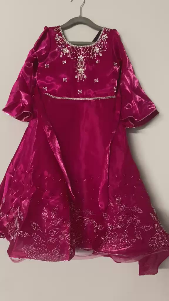 organza-girls-gown-frock-with-sequence-embroidery-work-color-magenta-9