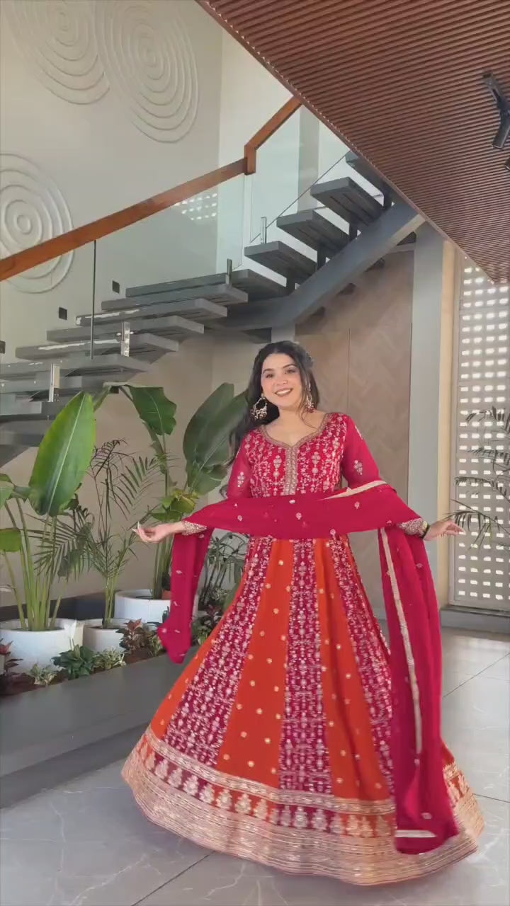 faux-blooming-long-gown-dupatta-set-with-zari-sequence-embroidery-work-color-rani-6