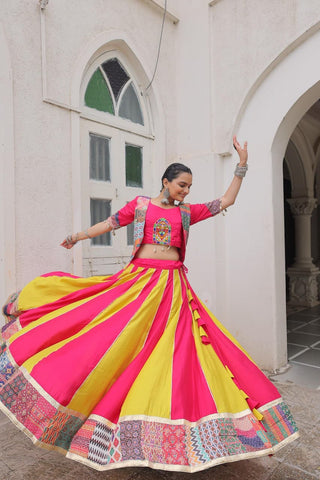 roman-lehenga-choli-set-with-maslin-crochet-print-gotta-lace-embellished-thread-embroidery-codi-lace-work-color-yellow-magenta-1