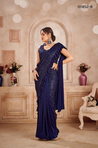 ruffle-design-saree-ready-to-wear-blue-color-1