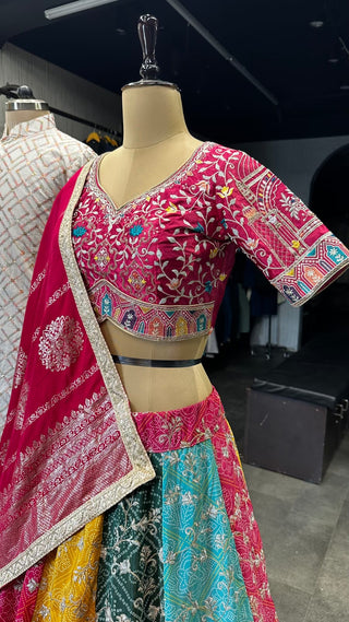 satin-silk-lehenga-choli- dupatta-set-embroidery-sequence-thread-zari-lace-work-color-rani-pink-8