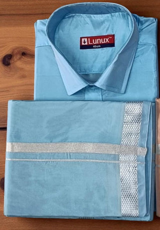 2-3 Days Delivery! Traditional Wear Silk Shirt and  Dhotti, Vesti, Vetti with Pocket and Velcro work
