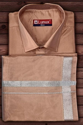2-3 Days Delivery! Traditional Wear Silk Shirt and  Dhotti, Vesti, Vetti with Pocket and Velcro work